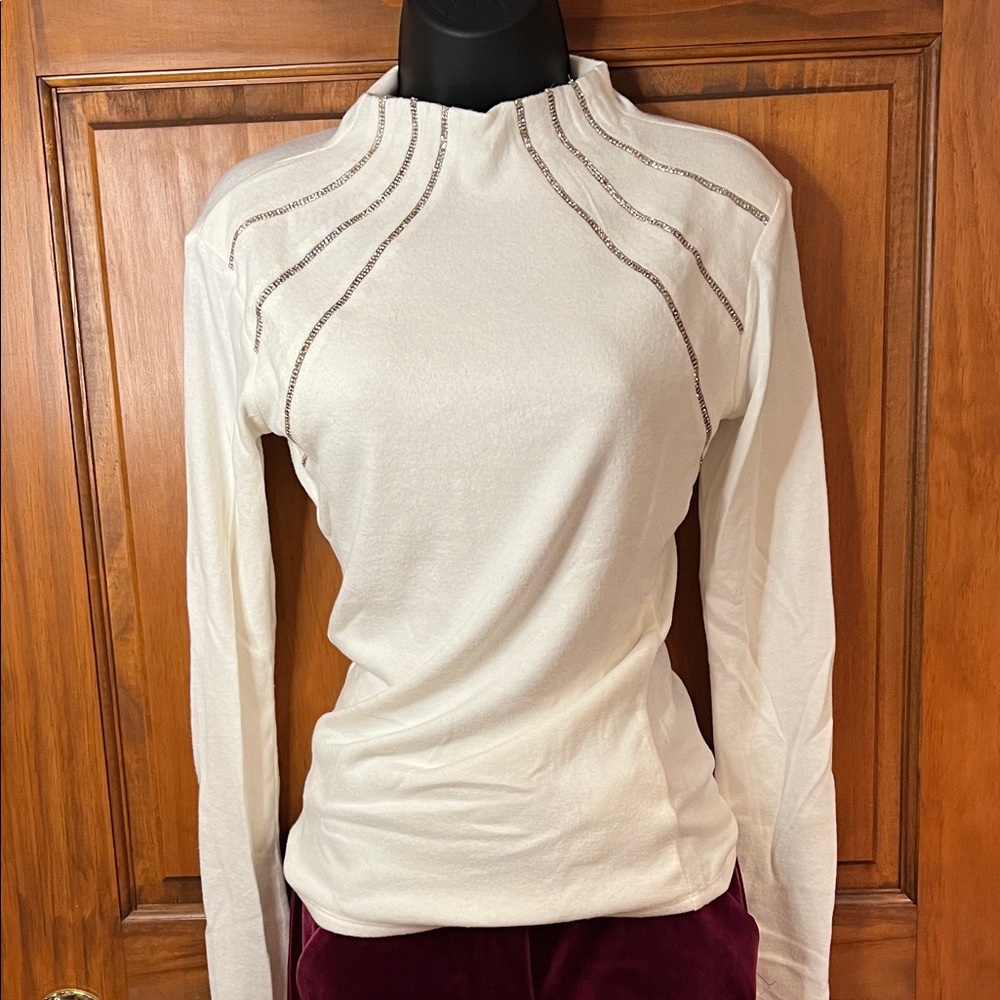 Express embellished high neck sweater